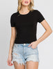 Solara Short Sleeve Basic Crop Top