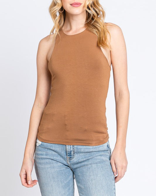 Mia Essential Two Layer Semi Crop Tank Top (Various Colors)
