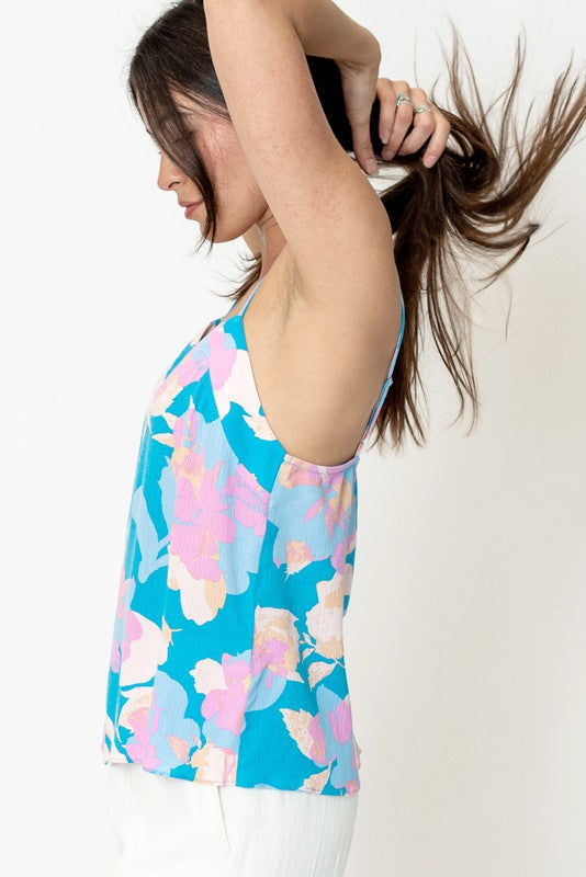 Follow The Sun Floral Printed Pastel Camisole