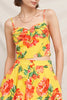 Golden Hibiscus Bustier Top