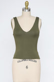 The Madison Best Selling Double Layer Ultra Soft V Neck Crop (Various Colors)