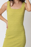 Scarlett Sleeveless Bodycon Ruched Maxi Dress in Lime