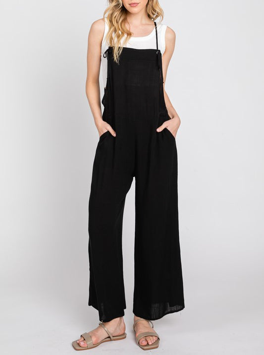 Marceline Spaghetti Strap Wide Leg Overalls