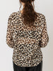 Dolly Leopard Print Chiffon Button Up Blouse