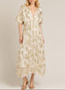 Golden Bloom Midi Dress