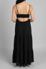 Dark Elegance Tiered Baby Doll Maxi Dress