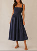 Moonlit Tide Smocked Maxi Dress