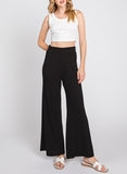 Cozy Night Thermal Set with Crop Top & Wide Leg Pant