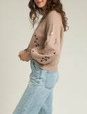 Fall Meadow Floral Print Multicolor Sweater