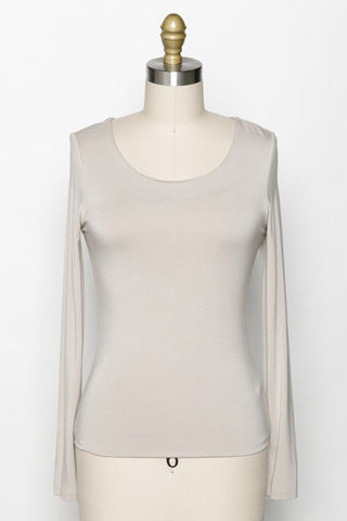 Soft V Neck Dolman Long Sleeve Top In Black and White