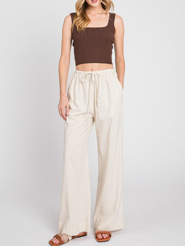 Harmony Boxy Knit Minimalist Crop Top in Stone