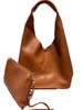 Kinsey Vegan Leather Handbag In Chestnut