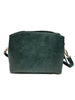 Karina Vegan Leather Cross Body Mini Tote In Forest Green