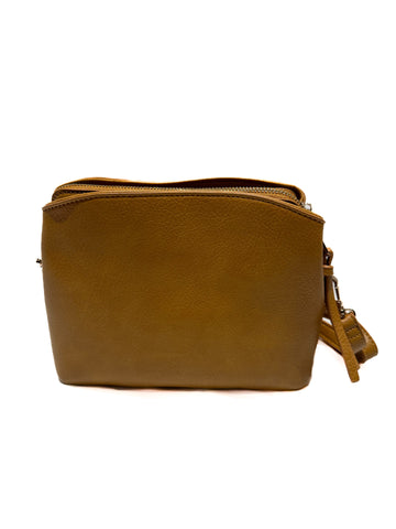 Catalina Vegan Leather Over Sized Clutch With Attachable Chain Strap In Mustard