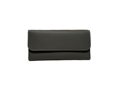 Just Right Sleek Vegan Leather Wallet In Olive