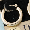 Chunky Puff Gold Hinge Hoops