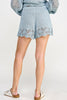 Seaside Dream Crochet Shorts in Baby Blue