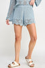 Seaside Dream Crochet Shorts in Baby Blue