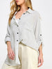 Florence Long Sleeve A-Symmetrical Button Up