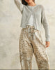Florentine Crochet Knitted Hollow Button Down Cardigan (BLACK)