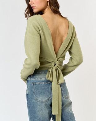 Crossing Comfort Soft Wrap Front Cropped Sweater (Assorted)