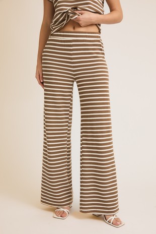 パンツ GOOD GRIEF!/BAKER WIDE LEG PANTS36 Cafe Monroe Ribbed Wide Leg Striped Pants – Shop at Goldie's