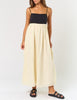 Streets of Paris Sleeveless Two-Tone Poplin Dress