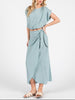Nami Side Tie Rounded Hem Wrap Skirt