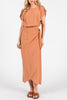 Amber Drift Rounded Neck Drop Shoulder Top