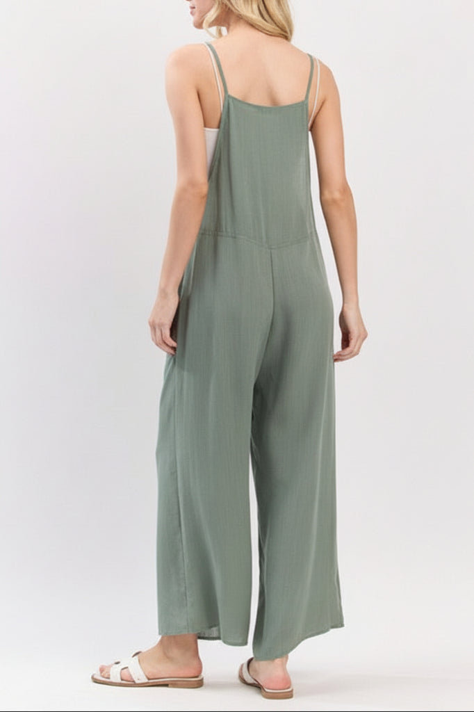 Sagewood Linen Adjustable Jumpsuit