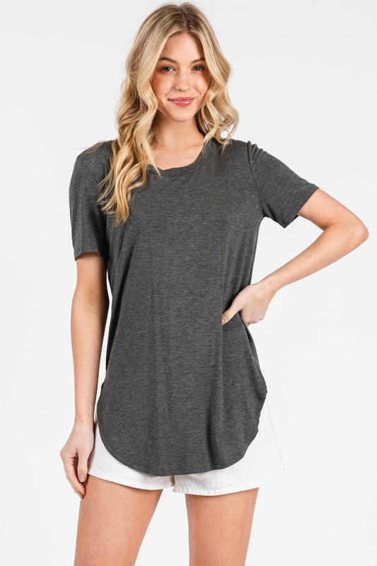 Simple Sally Relaxed Round Neck T-Shirt (Assorted Colors)