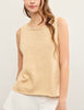 Oatmilk Knit Sweater Sleeveless Top