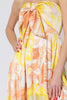 Citrus Bliss Strapless Tie Front Maxi Dress