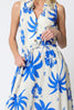 Blue Mirage Sleeveless Button Down Tie Front Waisted Jumpsuit