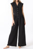 Noir Rose Sleeveless Jumpsuit