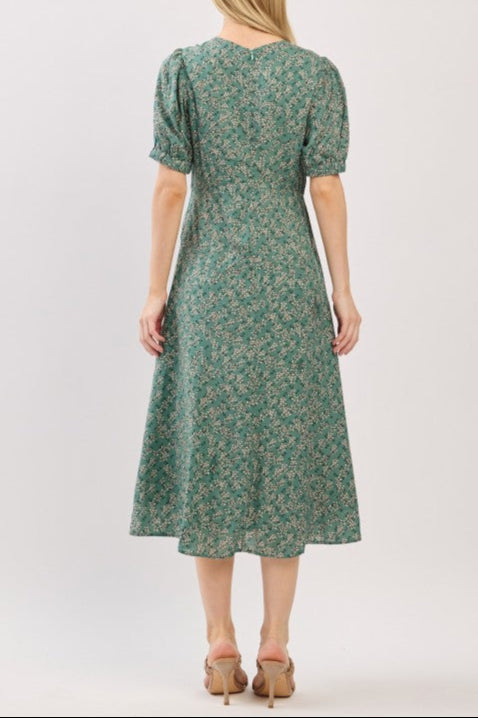 Vintage Flora Midi Dress