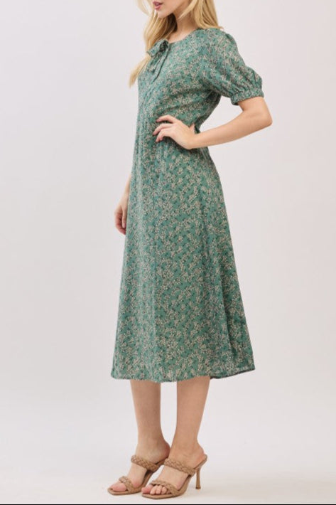 Vintage Flora Midi Dress