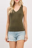 The Madison Best Selling Double Layer V-Neck Tank Top (Assorted)