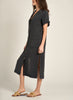 Beachy & Breezy Button Down Dress in Washed Black