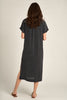 Beachy & Breezy Button Down Dress in Washed Black