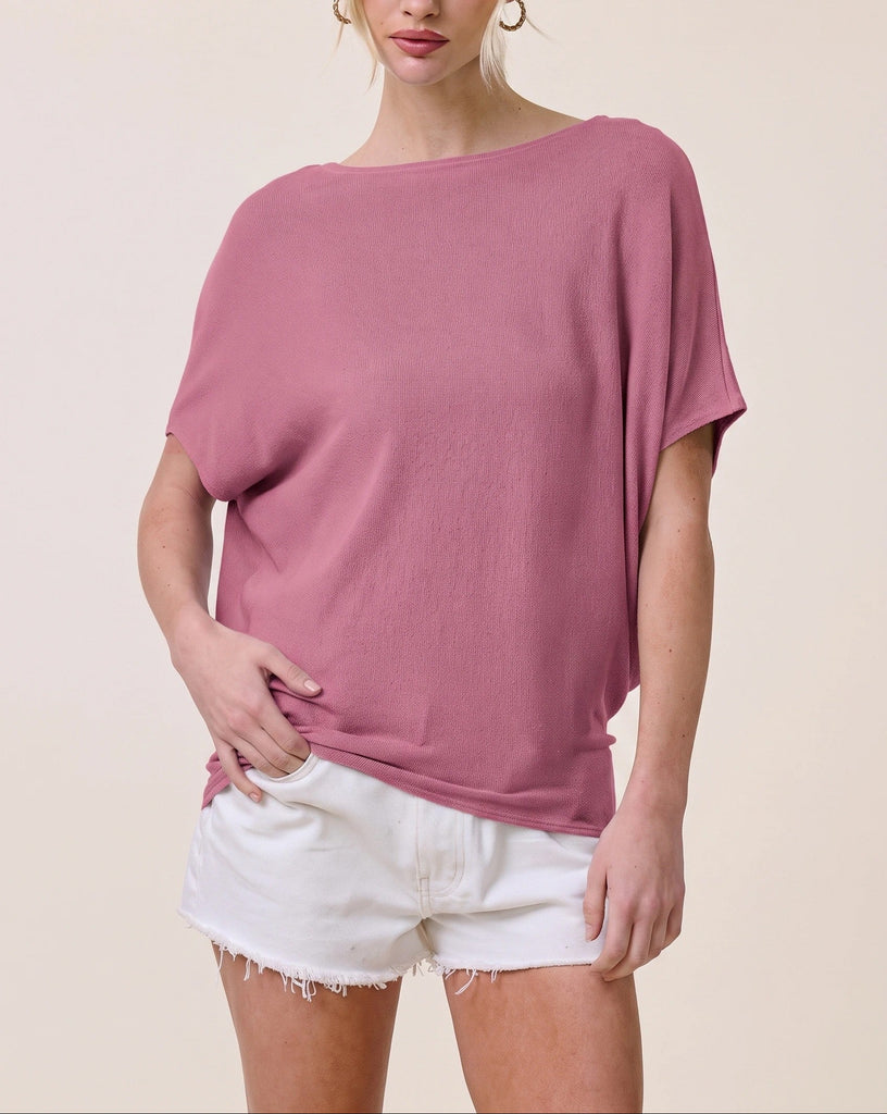 Short Sleeve Dolman Top