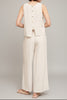 Sutton Pinstripe Wide Leg Pants