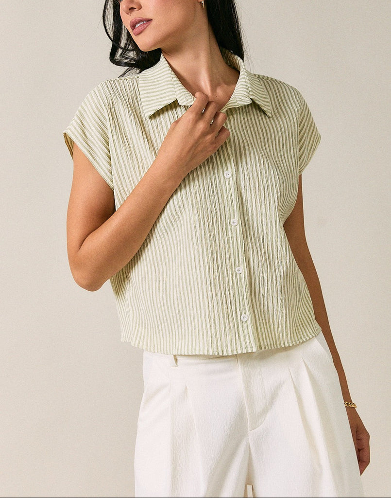 Seabrook Striped Button Down Top (Various Colors)