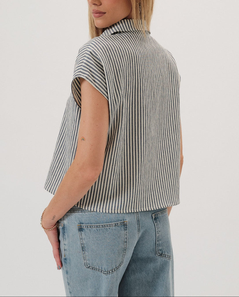 Seabrook Striped Button Down Top (Various Colors)