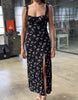 Milkmaid Floral Sweet Heart Slit Midi Dress