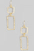 Double Hammered Statement Earrings