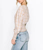 Billie Jean Smocking Waist Long Sleeve Crop Top