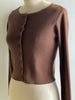 As You Are Button Knit Cardigan in Brown