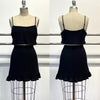 Ruffle Skirt Set with Bow Ties in Black