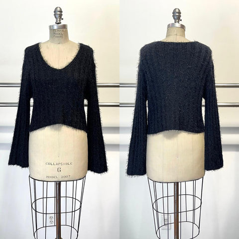 As you Are Button Knit Cardigan in Black
